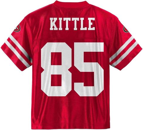 جورج كيتل سان فرانسيسكو 49ers الأحمر #85 NFL Kids 4-7 الاسم والرقم فريق لاعب المنزل لاعب كرة القدم in Saudi Arabia
