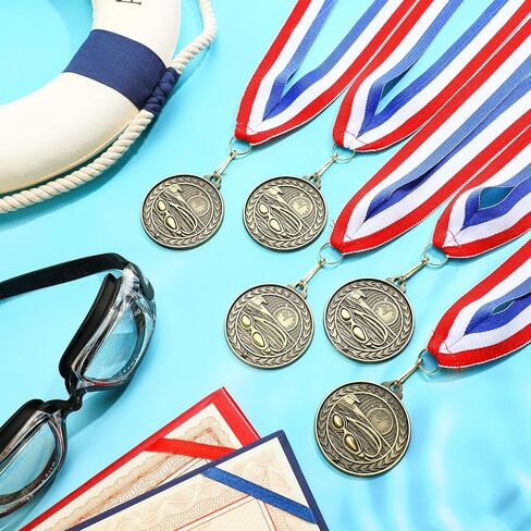 REMOULY 30/60 PCS ميداليات السباحة لجائزة 2 '' 'Trophy Medals Medal Gold Medal Medal Prize First Place مع شرائط الرقبة لفرق المنافسة الرياضية للبطولات الكبار in Saudi Arabia