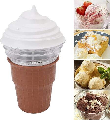 DIY Ice Cream Maker Machine Beginner Friendly Safe ABS PP Material USB Plug in 5V for Homemade Ice Cream Sorbet Frozen Yogurt in Saudi Arabia