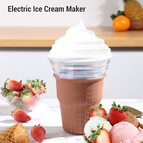 DIY Ice Cream Maker Machine Beginner Friendly Safe ABS PP Material USB Plug in 5V for Homemade Ice Cream Sorbet Frozen Yogurt in Saudi Arabia