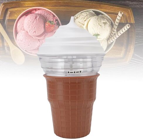 DIY Ice Cream Maker Machine Beginner Friendly Safe ABS PP Material USB Plug in 5V for Homemade Ice Cream Sorbet Frozen Yogurt in Saudi Arabia