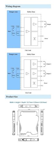 1PCS 4-20MA Switch Relay Outpurn internsic arber 1 in 1 Out 2 in 2 Out (Switch 1 in 2 Out) in Kuwait