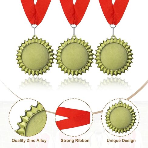 PATIKIL Award Medal, Prize Winner Medal with Red Neck Ribbon Medal for Sport in Saudi Arabia