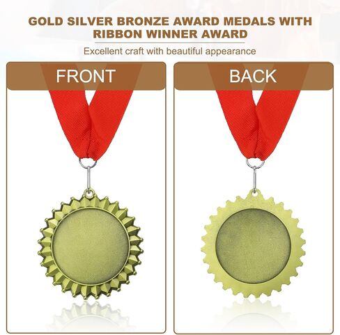 PATIKIL Award Medal, Prize Winner Medal with Red Neck Ribbon Medal for Sport in Saudi Arabia