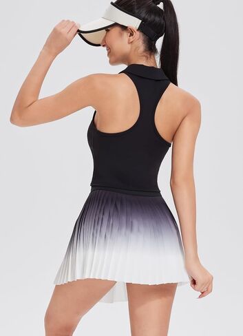 AFZ Women Two Piece Tennis Skirt Set Pleated Golf Outfits Pickleball Dress with Shorts in Kuwait