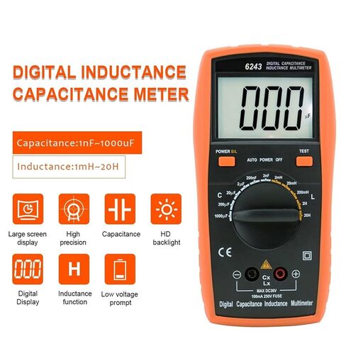 Current Signal Generator Digital Capacitance LCR Meter with LCD Backlight Handheld Capacitor Transistor Tester Diode Capacimetro Multimeter in Kuwait