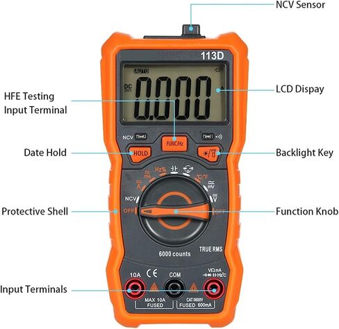 مولد الإشارة الحالي الرقمي MultiMeter 6000 التهم تلقائي يتراوح درجة حرارة الجهد القياس المقياس العداد الخلفي in Saudi Arabia