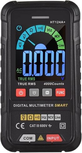 Current Signal Generator Digital Multimeter 4000 Counts LCD Color Display DC AC Voltage Capacitance Wire Tester (Color : HT124A) in Saudi Arabia