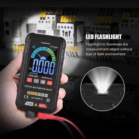 Current Signal Generator Digital Multimeter 4000 Counts LCD Color Display DC AC Voltage Capacitance Wire Tester (Color : HT124A) in Saudi Arabia
