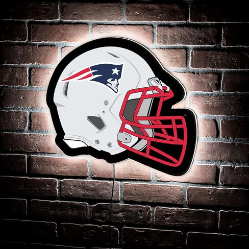 Team Sports America Evergreen NFL New England Patriots Ultra-Shin LED LED Sign Decor | الحجم الكامل نسخ نسخة طبق الأصل | 19.5 × 15 بوصة | صنع في الولايات المتحدة in Kuwait
