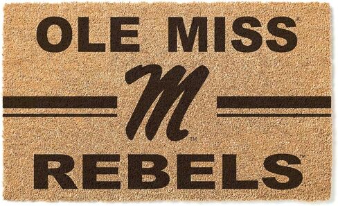 KH Sports Fan Ole Miss Rebels Team Logo Coir Doormat, 18x30 Inches, Rebels Outdoor Rug; Display Your Team Spirit with This Unique Mississippi Rebels Doormat in Saudi Arabia