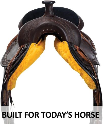 Double S Oiled Trail Saddle | Beautifully Hand Tooled | Generously Padded Seat | Lightweight & Maintenance Free | Stainless Steel Hardware | Saddle Bag Compatible | in Saudi Arabia