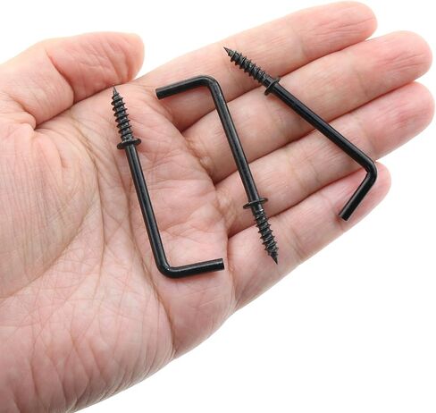 25pcs 54mm طول أسود ل المسمار على شكل خطاف كوب خزانة ملابسك الكربون الصلب in Saudi Arabia