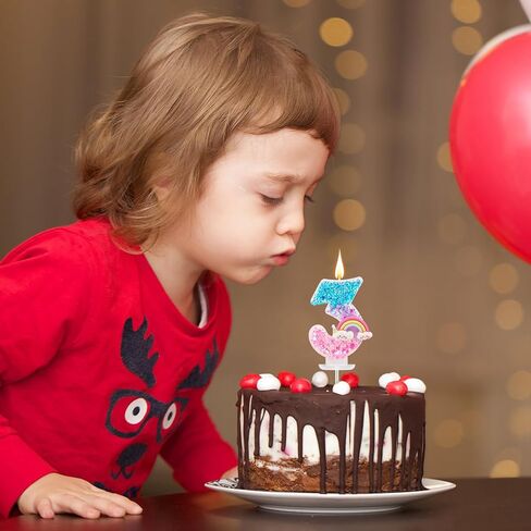 قوس قوس قزح رقم عيد ميلاد شمعة ثمانية ، شموع عيد ميلاد معكرون الثامن اللامع اللامع كاريكاتير مواضيع حفلات الاحتفالات الذكرى الاحتفالات ديكورات كعكة قوس قزح (رقم 8) in Kuwait