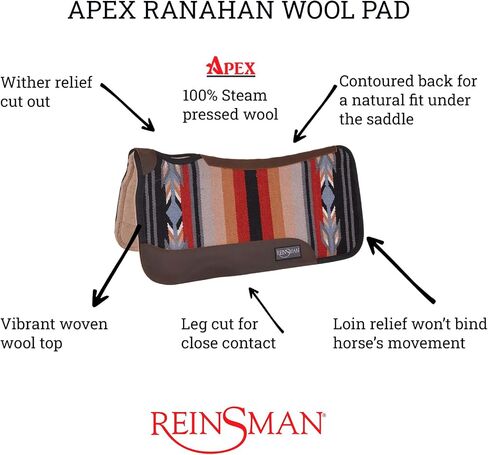 Reinsman Apex Ranahan Wool Soft Breathable Wracking-Screatbing Fleece-Clike-Wicking Wicking Back Back Back Protect in Saudi Arabia