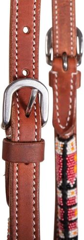 Schneiders مزدوجة S مطرز واحد الأذن headstall | رائع حصان تاك | تصميم أنيق بالخرز | Premium 5/8 "Harness Leather | تصميم أذن مدفوقة قابل للتعديل in Saudi Arabia