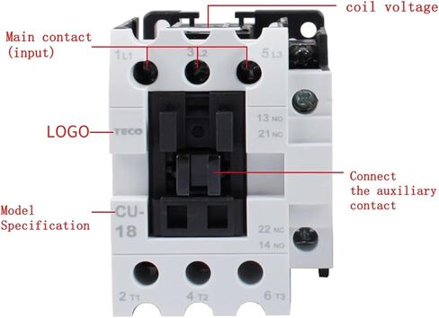 Teco Cu-18 Magnetic Accountor 35 أمبير ، 3 مرحلة ، ملف 110V Coil 3A1A1B (CN-18) in Saudi Arabia