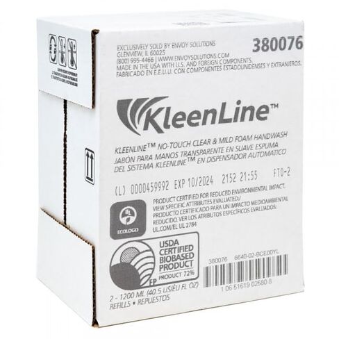 No-Touch Clear & Mild Foam Handwash, 6640-02-BCE00YL, 1200ml Refills | 2 Bottles/Case in Kuwait