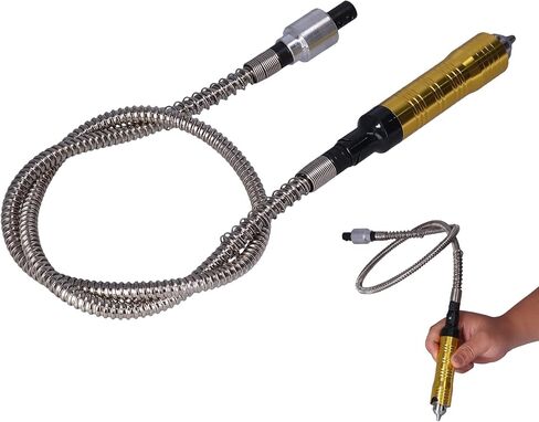 Flexible Shaft Adapter for Electric Grinder and Polisher with Ergonomic Handle and Extension Cable - Stainless Steel Aluminum Alloy - Easy Installation for Fine Grinding and in Saudi Arabia