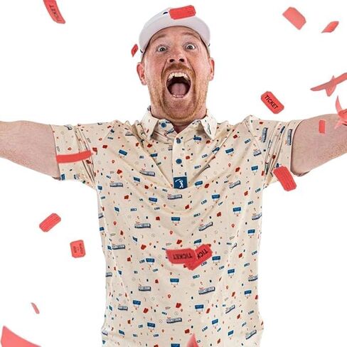 Bogey Bros Men's 4 Way Stretch Short Sleeve Golf Polo Shirt Yellow in Kuwait