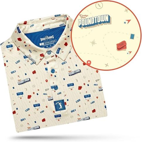 Bogey Bros Men's 4 Way Stretch Short Sleeve Golf Polo Shirt Yellow in Kuwait