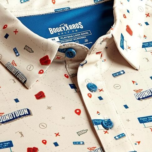 Bogey Bros Men's 4 Way Stretch Short Sleeve Golf Polo Shirt Yellow in Kuwait