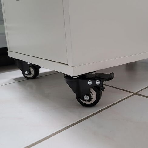 3 Inch Caster Wheels, Plate-Swivel Casters Set of 4, 1200 lbs Heavy Duty Casters with Wheel Lock, Black Polyurethane Workbench-Industrial Casters Furniture-Castor Wheels in Saudi Arabia