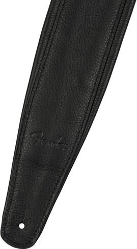 Fender Premium Leather Guitar Strap ، حزام جلدي متميز مع حشوة سميكة ، تحجيم قابل للتعديل من 36 "-50.5" ، أسود in Saudi Arabia