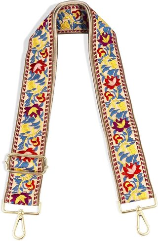 TULOBI Vintage Embroidery Purse Strap Replacement Crossbody forHandbags Women, 2 inch Wide Guitar Strap for Purses Crossbody, Adjustable 31-56 inches Bag Strap (Red) in Kuwait