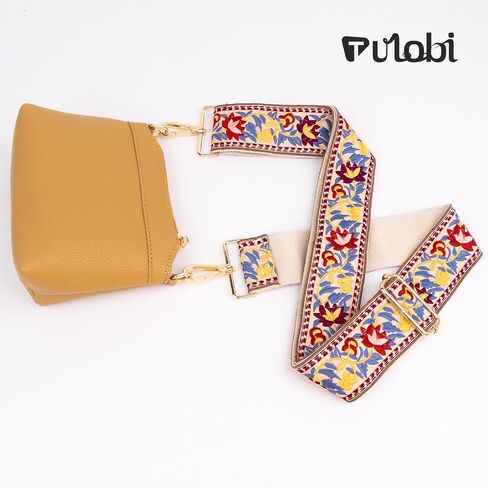 TULOBI Vintage Embroidery Purse Strap Replacement Crossbody forHandbags Women, 2 inch Wide Guitar Strap for Purses Crossbody, Adjustable 31-56 inches Bag Strap (Red) in Kuwait