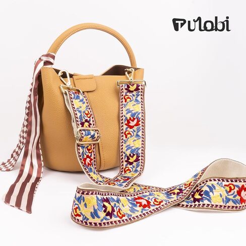 TULOBI Vintage Embroidery Purse Strap Replacement Crossbody forHandbags Women, 2 inch Wide Guitar Strap for Purses Crossbody, Adjustable 31-56 inches Bag Strap (Red) in Kuwait