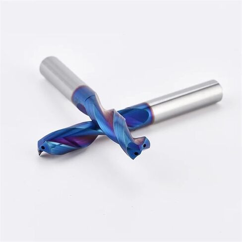 1pcs 12mm-16mm HRC65 بتات حفر كربيد صلبة ، داخلية من خلال ثقب المبرد 5D الأزرق الفلوت تويست CNC بت (14.5 مم 1pc) in Saudi Arabia