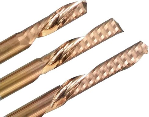أسفل مطحنة TICN المغلفة 4 5 6 8 ملم شانك CNC بت واحد قطع طحن الطحن الطحن من الخشب 1pcs (4x4x8x40mm) in Saudi Arabia