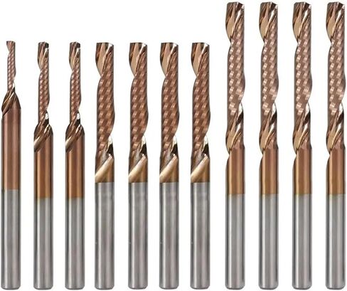Bawho End Milling Cutter 1/8 "" Shank TICN Carbide End Mill Single Flute CNC BET BET لقطع النحاس من الألومنيوم 1PCs (3.175x3.175x15x40mm) in Saudi Arabia