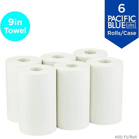 Pacific Blue Ultra 9 "لفة منشفة ورقية (Sofpull التي كانت تحمل علامة تجارية سابقًا) بواسطة GP Pro (Georgia-Pacific) ، وايت ، 26610 ، لفة 400 قدم in Saudi Arabia