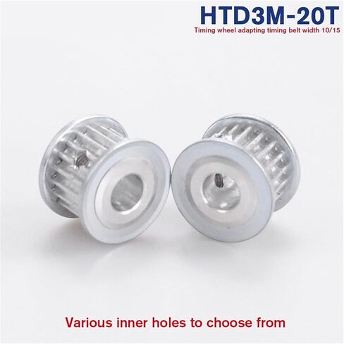 3M-20T Pulley 5/6/6.35/7/8/10mm Bore Gear Pulley 3mm Pitch 11mm Belt Width Aluminum Alloy Belt Pulleys(12mm,2PCS_for Belt WIDTH15MM) in Saudi Arabia