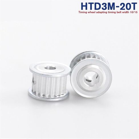 3M-20T Pulley 5/6/6.35/7/8/10mm Bore Gear Pulley 3mm Pitch 11mm Belt Width Aluminum Alloy Belt Pulleys(12mm,2PCS_for Belt WIDTH15MM) in Saudi Arabia
