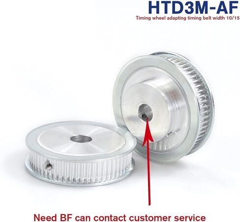 1Pcs 60T Pulley 8/10/12/14/15mm Bore Gear Pulley 3mm Pitch 10mm Belt Width Aluminum Alloy Belt Pulleys(14mm-Keyway 5x2.3mm,1PC_for Belt Width 10MM) in Saudi Arabia