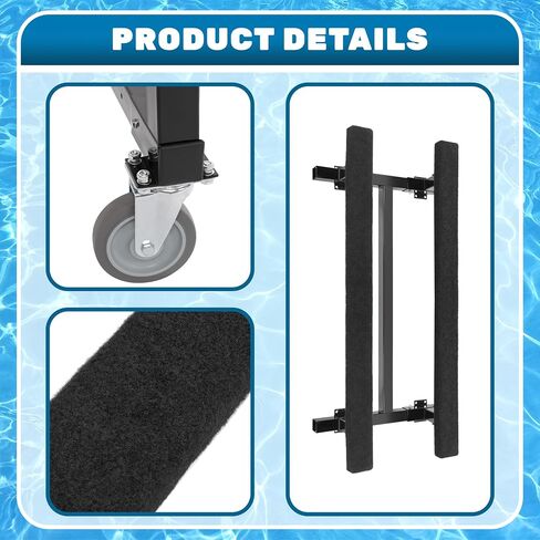 ECOTRIC Universal Watercraft Dolly 1400 LBS Compatible with Sea-Doo Yamaha Kawasaki Jet Ski Stand Boat Sailboats Adjustable w/Four Casters Steel Black in Saudi Arabia