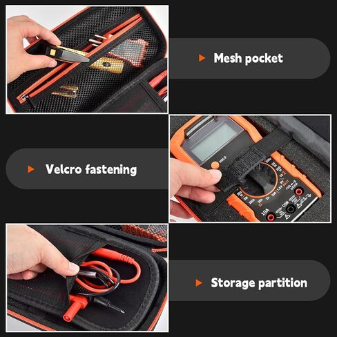Case Compatible with Klein Multimeter MM325 MM300(69149P) Multi Meter Testers, Storage Carrying Organizer for Electrical Test Kit Voltage/Outlet Tester, Wire Stripper, Leads & Batteries (Box Only) (S) in Saudi Arabia