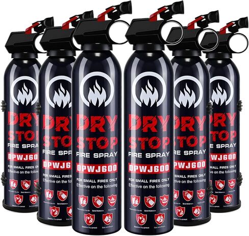 4 Pack Dry Powder Fire Extinguisher - Portable Dry Chemical Fire Extinguisher for Home, Car, Garage, Kitchen - Works on Electrical, Grease and More in Kuwait