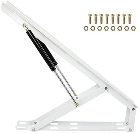 Springs Furniture Hinge,Spring Hinges, Hydraulic Bed lifter2X White Folding Bed Lifting Mechanism, Storage Bed Lift Mechanism, Lift Pneumatic Support, Slow Down Lift Stay Support, in Saudi Arabia