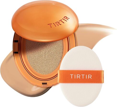 [*Mini Size*] TIRTIR Mask Fit Ai Filter Cushion Foundation | AI-Like Semi-Matte Finish - Up to 72-Hour Medium to Full Coverage Korean Make up Beauty, #25N Mocha, 0.15 oz in Kuwait