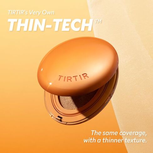 [*Mini Size*] TIRTIR Mask Fit Ai Filter Cushion Foundation | AI-Like Semi-Matte Finish - Up to 72-Hour Medium to Full Coverage Korean Make up Beauty, #25N Mocha, 0.15 oz in Kuwait