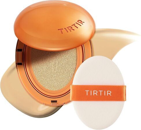 [*Mini Size*] TIRTIR Mask Fit Ai Filter Cushion Foundation | AI-Like Semi-Matte Finish - Up to 72-Hour Medium to Full Coverage Korean Make up Beauty, #25N Mocha, 0.15 oz in Kuwait