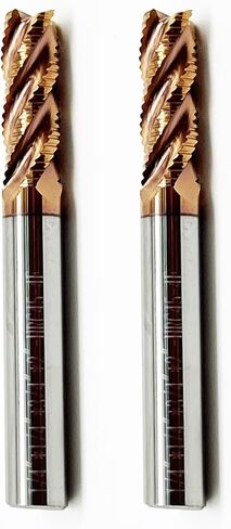 1pcs 1/4 "مجموعة مطحنة النهاية الخشنة ، أجهزة التوجيه 4-flute كربيد ، 1/4" شانك ، طول القطع 3/4 "، HRC45 للسبائك الصلب والصلب الصلب-أدوات CNC الدقيقة in Saudi Arabia