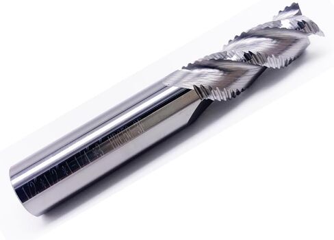 1/2" Roughing End Mill, 3 Flute Carbide CNC Router Bit, 1/2" Shank, 1-1/4" Cutting Length, 3" Overall – Durable Tool for Hardened Steel & Alloy Application in Saudi Arabia