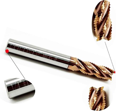 1pcs 1/4 "مجموعة مطحنة النهاية الخشنة ، أجهزة التوجيه 4-flute كربيد ، 1/4" شانك ، طول القطع 3/4 "، HRC45 للسبائك الصلب والصلب الصلب-أدوات CNC الدقيقة in Saudi Arabia