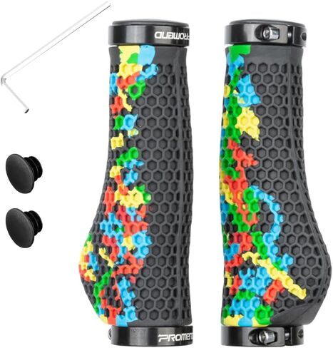 Bike Handlebar Grips, Ergonomic Design Bicycle Grips Widen Holding Rubber Bike Handlebar Grips with Aluminum LockGrips for E-Bike Scooter Foldable Bicycle in Saudi Arabia