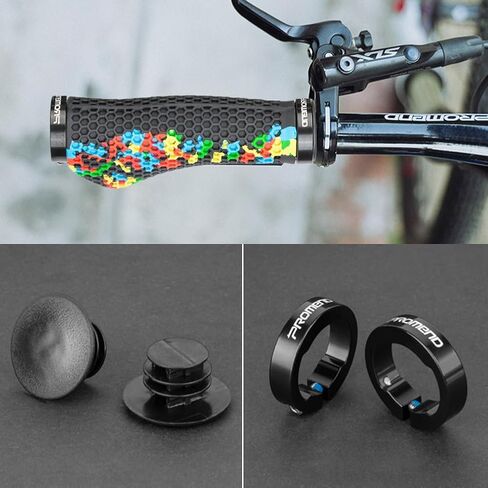 Bike Handlebar Grips, Ergonomic Design Bicycle Grips Widen Holding Rubber Bike Handlebar Grips with Aluminum LockGrips for E-Bike Scooter Foldable Bicycle in Saudi Arabia